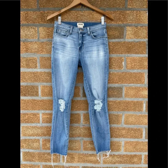 L'Agence El Matador French Slim Mid-Rise Jeans in Dry Ice sz 25 - Picture 3 of 12